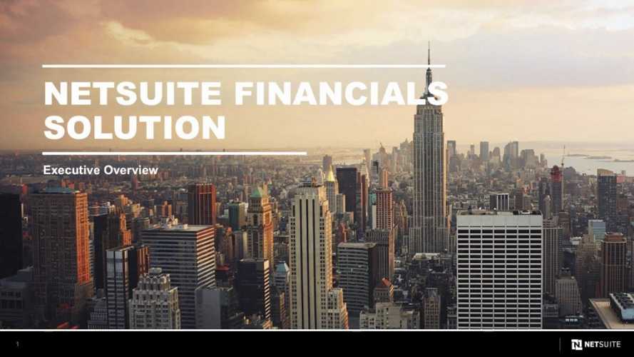 NetSuite Financials Executive Overview Banner