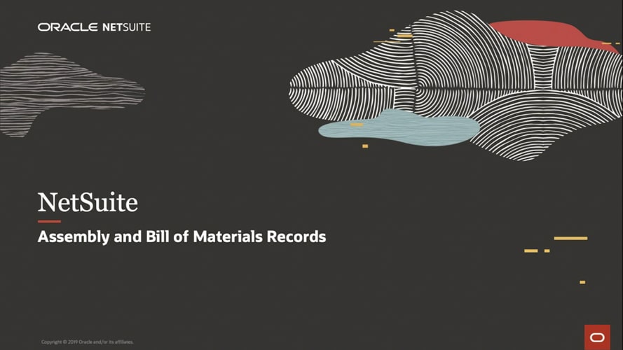 NetSuite Assembly and Bill of Materials Records