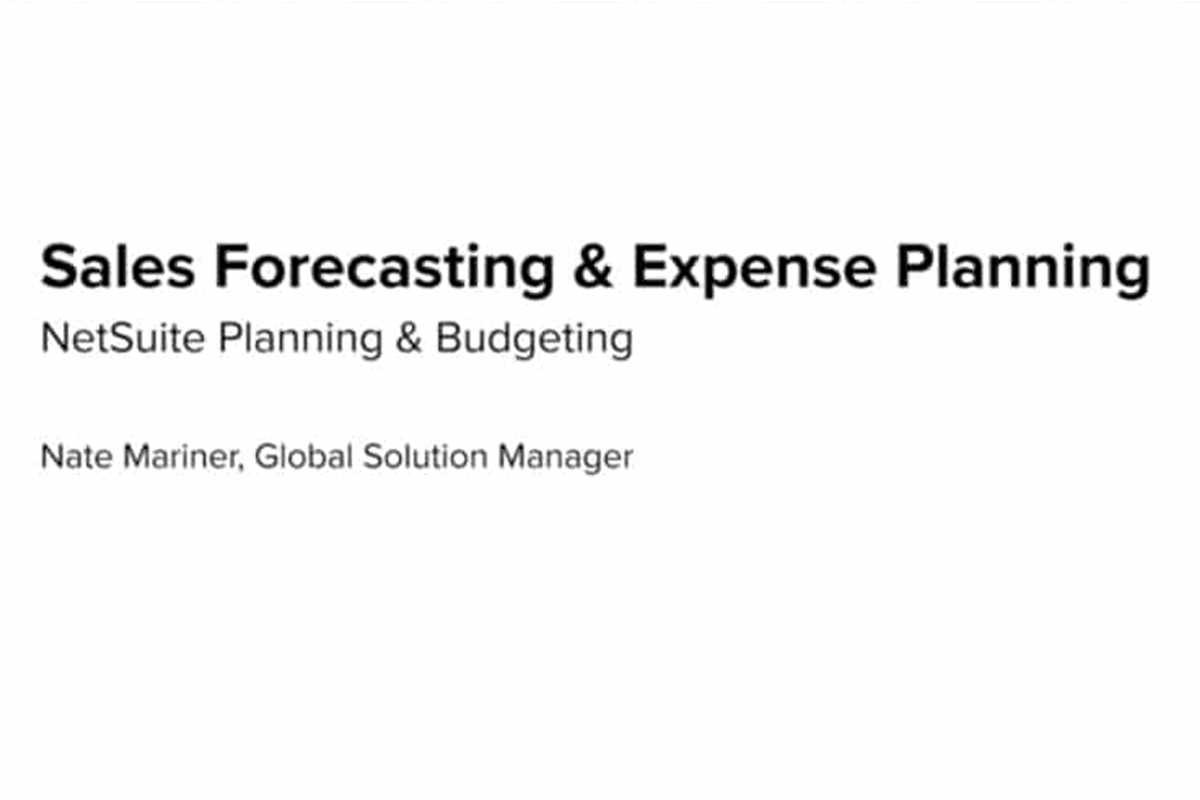 NetSuite Planning & Budgeting - Banner