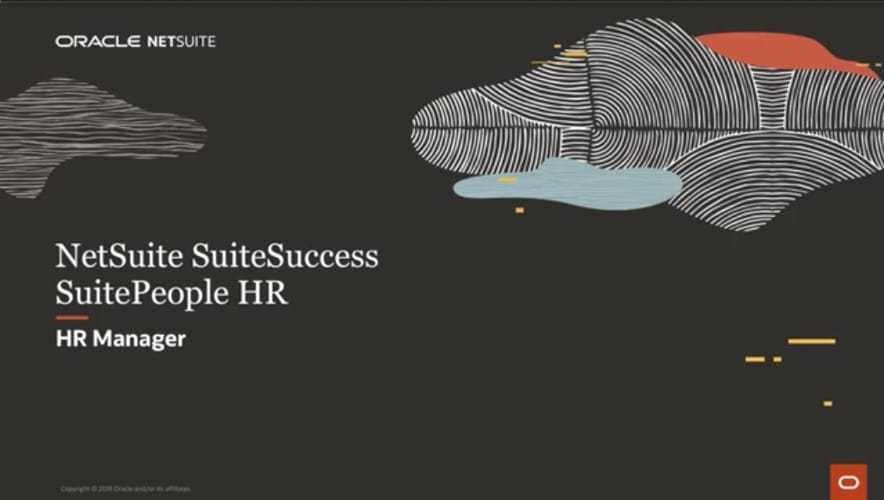 NetSuite SuitePeople - HR Manager Overview - Banner