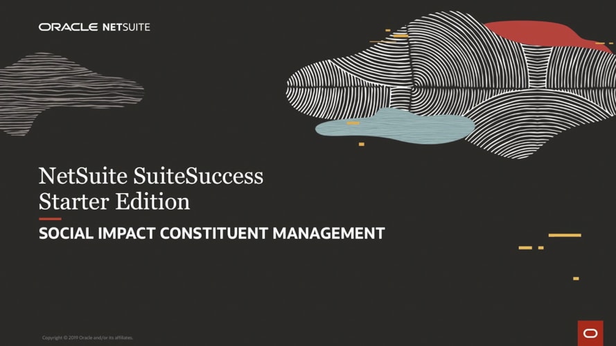 NetSuite SuiteSuccess for Non-Profits: Constituent Management