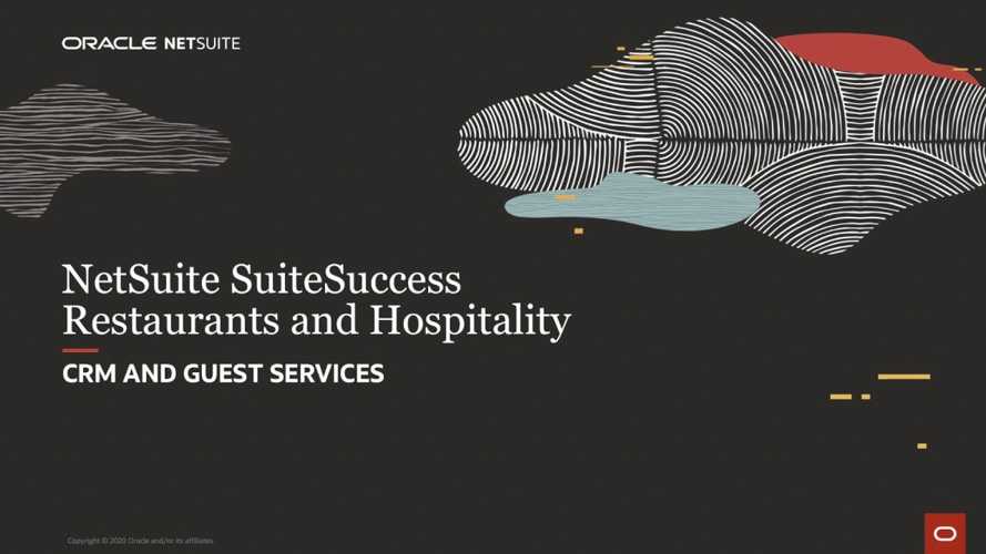 NetSuite SuiteSuccess for Restaurants and Hospitality CRM Banner