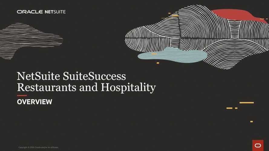 NetSuite SuiteSuccess for Restaurants and Hospitality Overview Banner