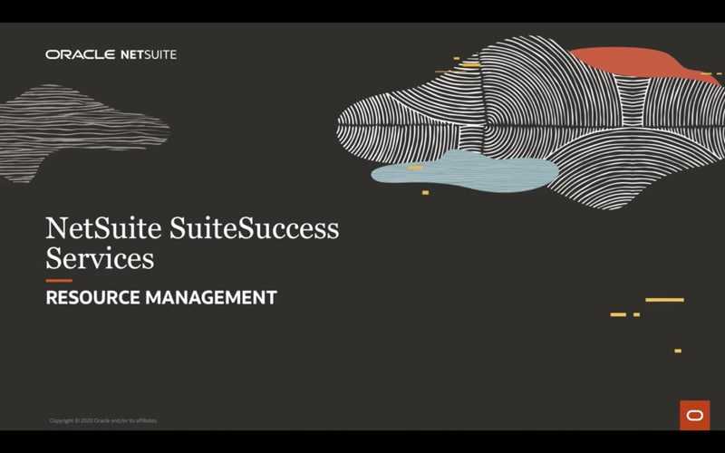 NetSuite SuiteSuccess for Services - Resource Management - Banner