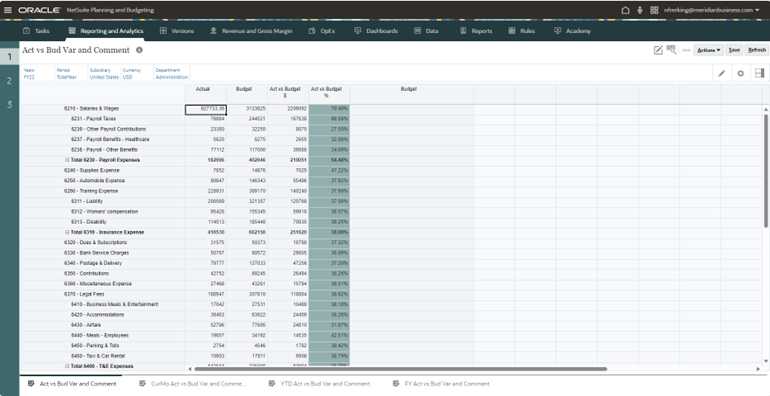 NetSuite Planning & Budgeting Image 3