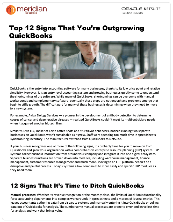 Top 12 Signs That You’re Outgrowing QuickBooks