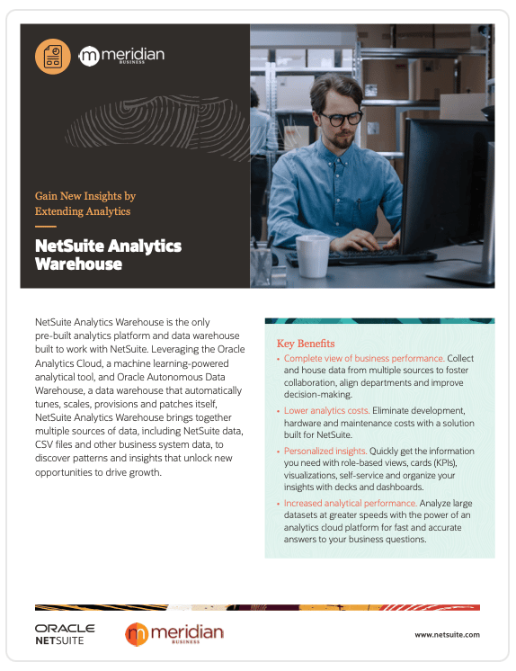 NetSuite Analytics Warehouse Image