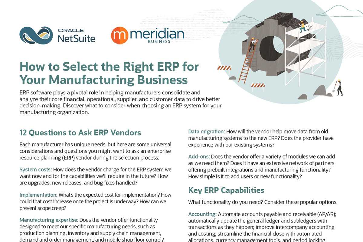 How to Select the Right ERP for Your Manufacturing Business - Banner